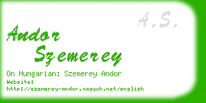 andor szemerey business card